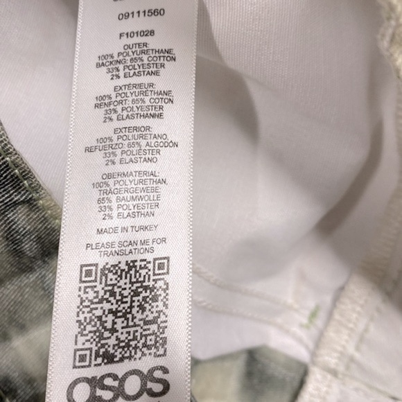 ASOS snakeskin green pants size 25 - Picture 7 of 8